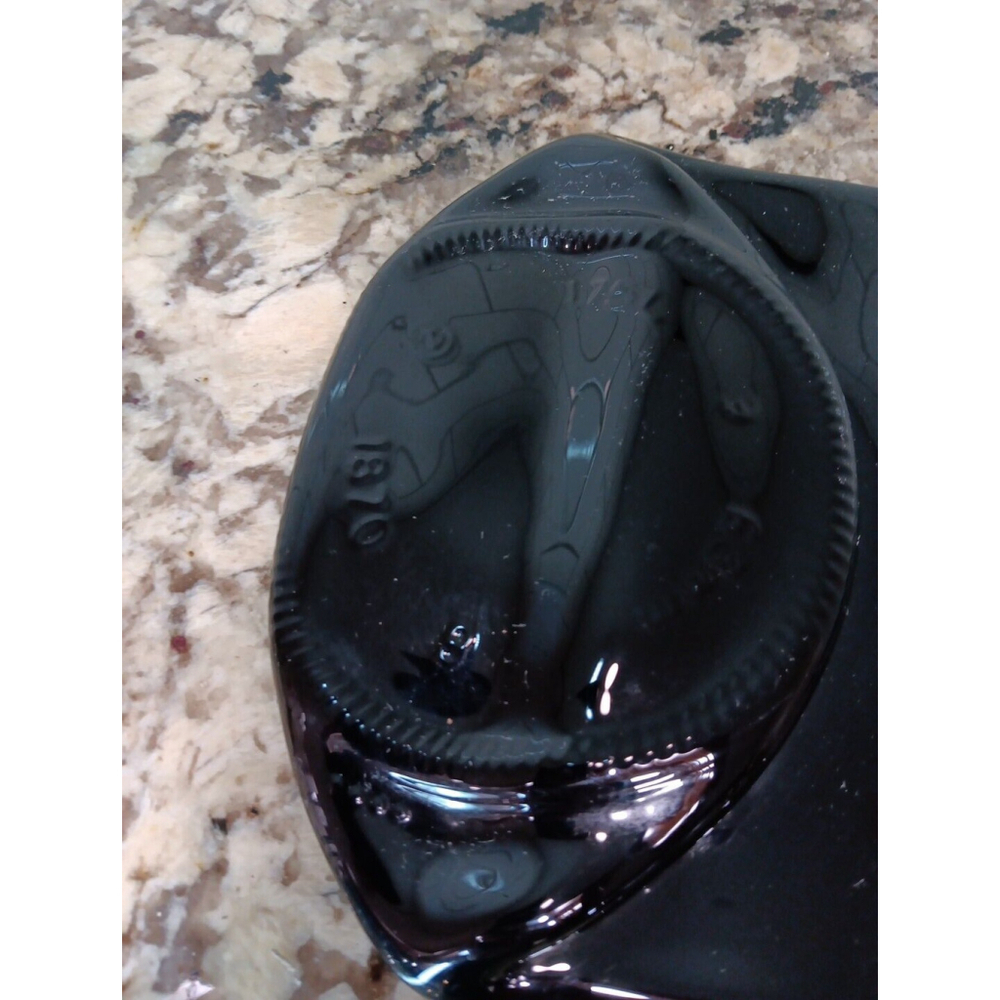 1870 Flat Black Glass Bottle For Displaying Food Serving charcuterie Tray Decor - Picture 5 of 16